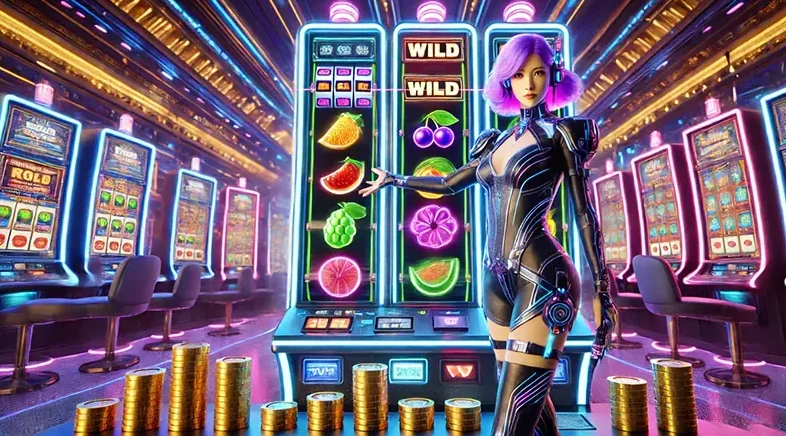 Antarmuka slot mobile MPO500 dengan tombol kontrol dan reel
